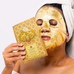 Zlatá pleťová listová maska proti vráskam z bielej ryže - WHITE RICE